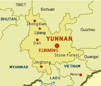 Yunnan 雲南 map