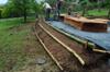 Bamboo retaining wall installed by Gemi and I
