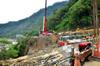 next photo: landslide below ZhongZhi 忠治