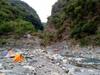 next photo: Camp on Dalun stream 大崙溪